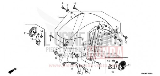 PARAFANGO ANTERIORE NC750SAK di 2019